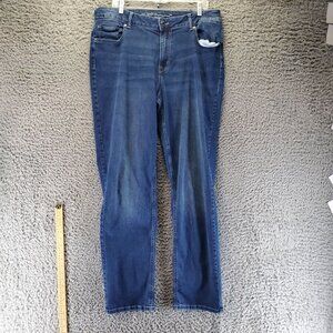 Maurices Jeans Womens 18W Blue High-Rise Curvy Long Stretch Denim